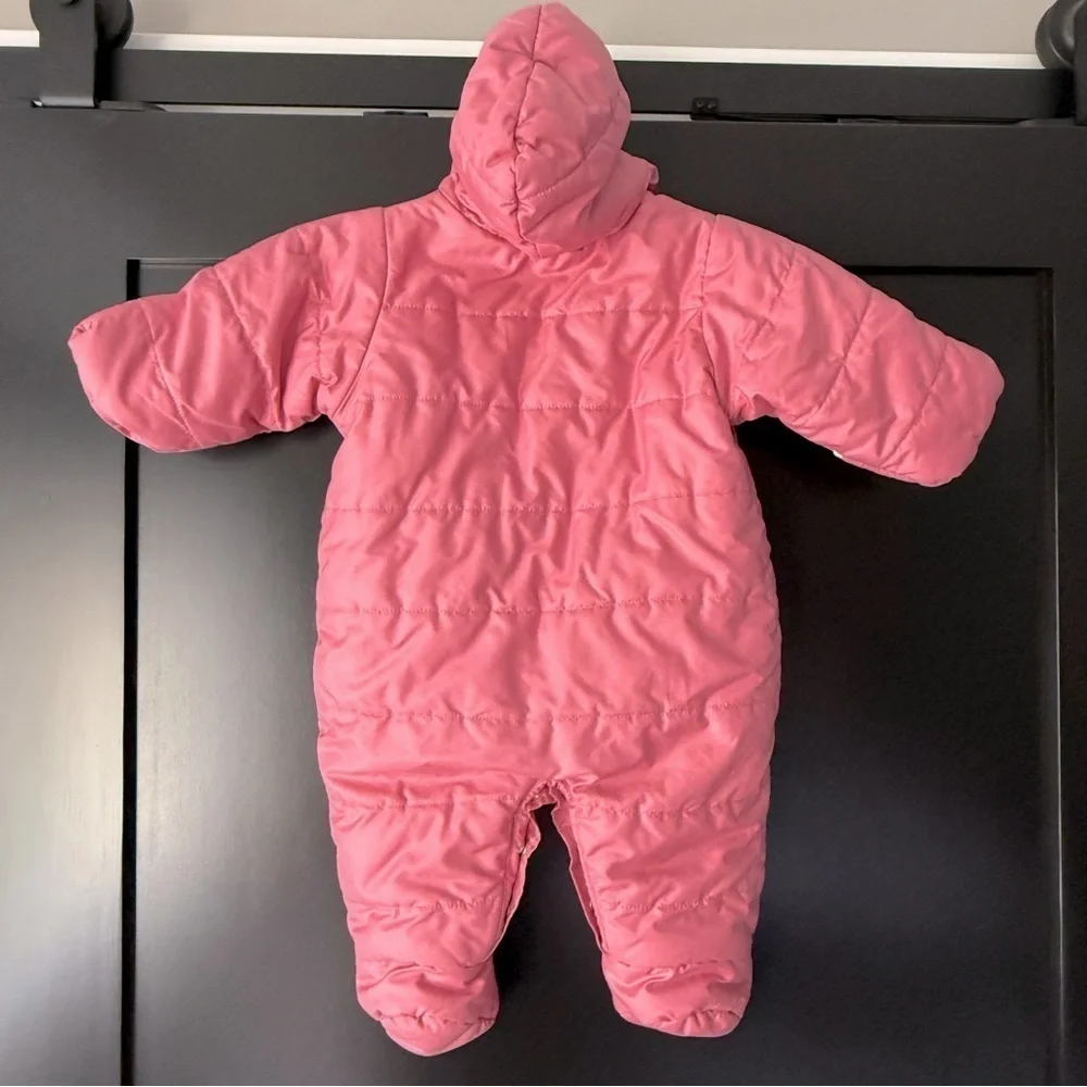 Baby Gap rose pink and cream snowsuit size newborn 3-6 months